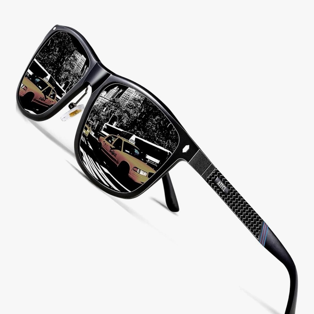 TCL Black Sunglass Case with Gold Snap